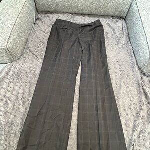 Ann Taylor Dark Gray Plaid Pants